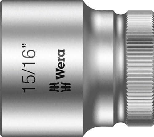 Image of Wera 05003629001 15/16-Inch 8790 HMC Zyklop Socket with Hexagon Drive - Silver