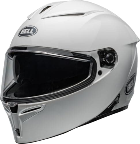 Image of Bell Lithium Mips Solid ECE Helmet, Aggressive Styling, Aerodynamic, Removable Liner, Clickrelease V2 Shield, Adjustable Airflow, Comms Compatible, DOT & ECE 22.06 Certified, Color: White, Size: XL
