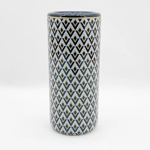 Image of AcaciaHome Durable Ceramic Round Umbrella stand–Perfect Holder for Home, Office, & Entryway - Adds a Sophisticated Touch to Living Spaces for Canes, & Walking Sticks (18" Round Umbrella Stand)