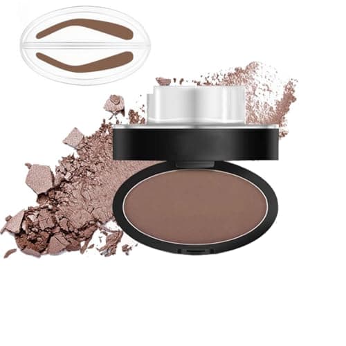Image of Eyebrow Seal Stamp Powder - Light Brown Complete Nature Tinting Coloring Kit - Easy and Natural Looking Brows, Waterproof Eyebrow Powder Kit for Flawless Eye Brows Make Up