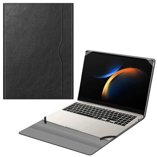 Image of Fintie Case for 16 Inch Samsung Galaxy Book 5 Pro 360, Galaxy Book 4 Edge - Premium Folio Protective Case with Document Slots, Black