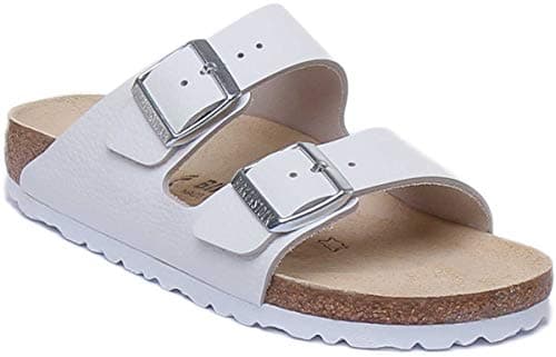 Image of Birkenstock Arizona Bs Men's S- Arizona 2 Strap Sandal Sandals (White, UK 10.5)