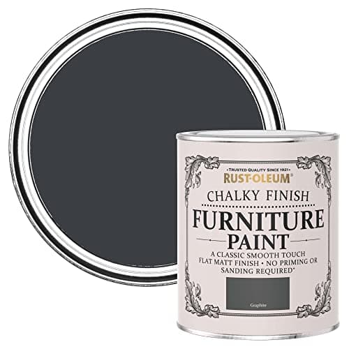 Image of Rust-Oleum Dark Grey Upcycled Furniture Paint in Chalky Finish - Graphite 750ml