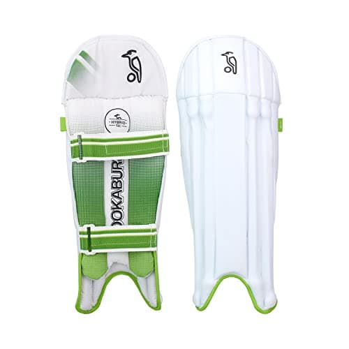 Image of KOOKABURRA Unisex Youth 4.0 wicket keeping pads, White, Small Junior UK