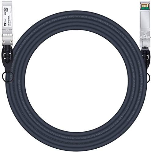 Image of H!Fiber.com 10Gb/s SFP+ DAC cable, 5-meter (16.5ft), 10GBase-CU passive direct copper Twinax SFP+ cable, for Cisco SFP-H10GB-CU5M, Ubiquiti,Netgear and Other Open Switches and NIC