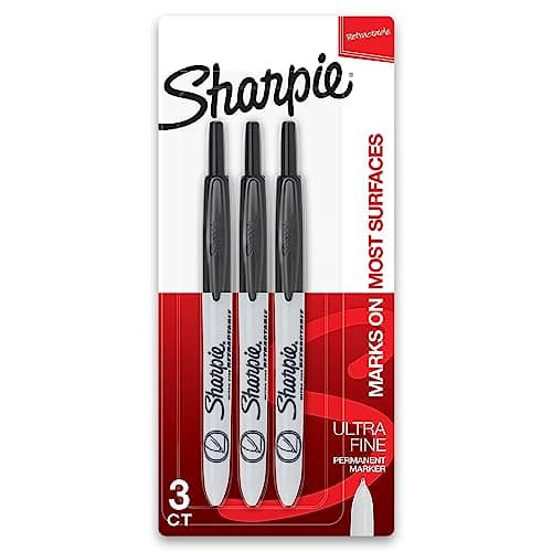 Image of Sanford Sharpie Ultra Fine Point Retractable Permanent Markers 3/Pkg-Black,Packof1,