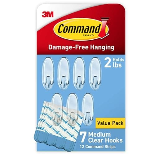 Image of Command CL091-7NA Clear Medium, 7 Hooks