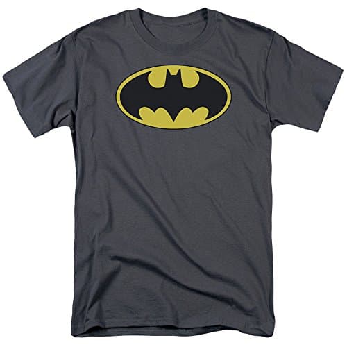 Image of DC Comics Men's Batman Classic Bat Logo T-Shirt, Charcoal, X-Large