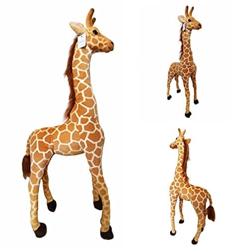 Image of BOMBOMFUN 40 inch Plush Giraffe Large Stand Stuffed Animal Soft Toy Kid Gift 100cm Kids Room Decor(338001-018)