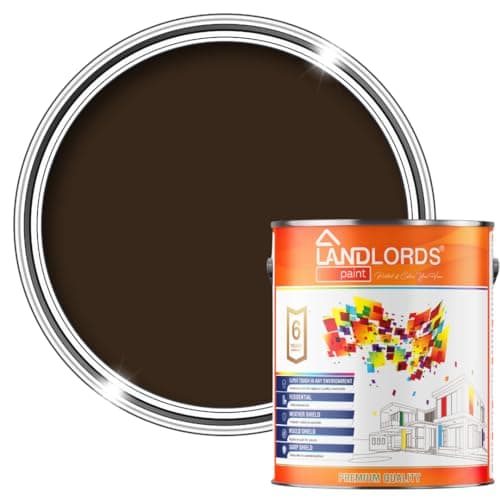 Image of Landlords Fence and Garden Shed Paint | Furniture, Barn, Wood and Outdoor Paint | Quick-Drying Protection for Furniture | Brown 5L