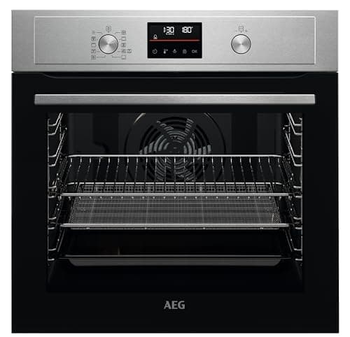 Image of AEG 3000 Series Integrated Oven with AirFry BEX535A61M, 72L, Fast Heat Up, Multilevel Cooking, Grill, Defrosting, Aqua Clean, Built-In 590x560x550mm, Class A+, Stainless Steel/Antifingerprint Coating