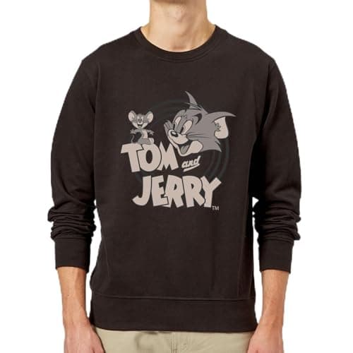 Image of Zavvi Tom & Jerry Circle Sweatshirt - Black 5XL