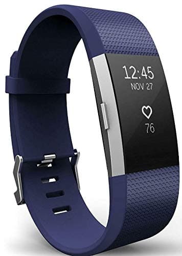Image of Sago Compatible with Fitbit Charge 2 Strap Replacement Band Classic Wristband Women Men Small large (Small, Royal Blue)