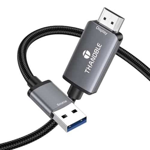 Image of THANDBLE USB to HDMI Adapter Cable 1.8M, 1080P 60Hz USB A 3.0 to HDMI Adapter for Monitor, TV, Projector, Compatible with Mac OS Windows 7/8/10/11 - Requires Driver Installation