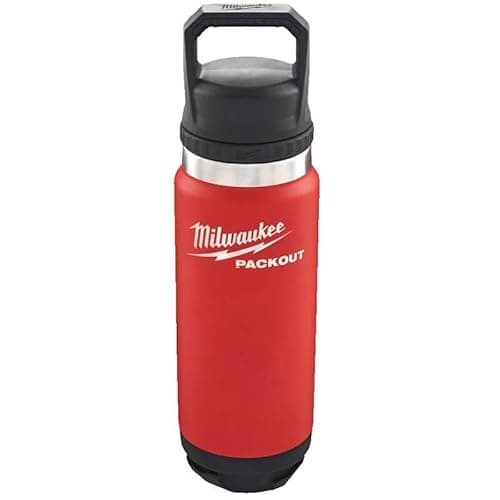 Image of Milwaukee PACKOUT Bottle 710ml Chug Lid Red