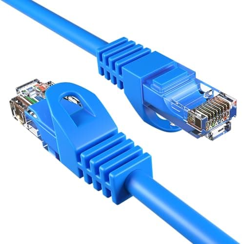 Image of Cables Direct Online Cat5e 1M Network Ethernet Patch Cable, 350Mhz Internet Wire, Compatible with PC, Laptop, Modem, Router, TVs, Printer Cord, Consoles for Home and Office, Blue