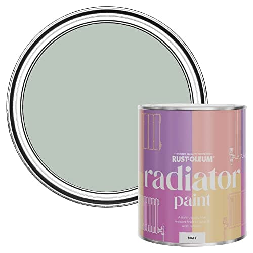 Image of Rust-Oleum Green Radiator Paint in Matt Finish - Laurel Green 750ml