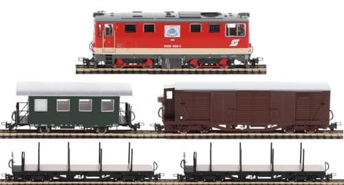 Image of Roco 5550001 H0e 5 Train Set Diesel Locomotive 2095 005-1 with GmP of ÖBB