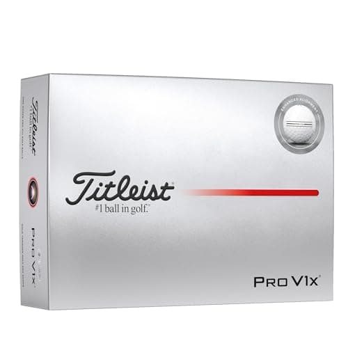 Image of Titleist Pro V1x Golf Ball, Pack of 12, White, Enhanced Alignment