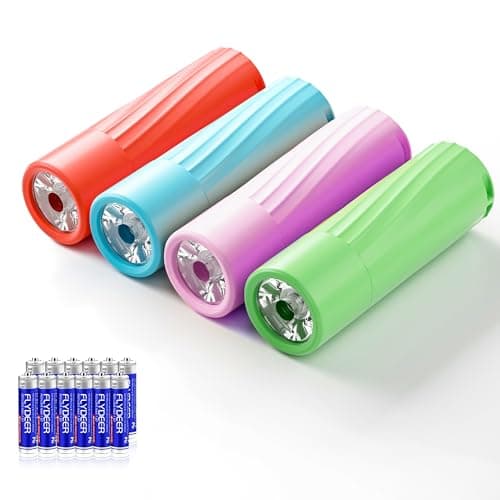 Image of GEARLITE Small Torch Battery Powered 4Pack, Torches LED Super Bright, Smooth Rounded Kids Torch Set for Party, Outdoor, Emergencies, Ideal Gifts for Kids (Batteries Included)