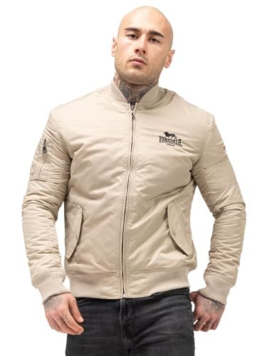 Image of Lonsdale TERN HILL Men's Slim Fit Jacket, Beige, M, Sand/Black, M