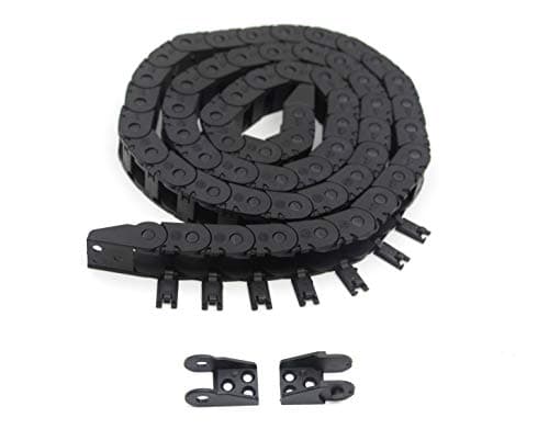 Image of Befenybay 10mm x 11mm Length 1Meter Black Plastic Open Type Cable Wire Carrier Drag Chain Towline R18 for 3D Printer and CNC Machines (10mmx11mm-Outside Open)