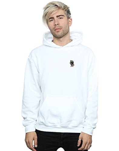 Image of Absolute Cult Star Wars Men's Boba Fett Chest Print Hoodie White Small