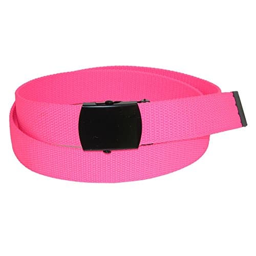 Image of CTM Adjustable Neon Fabric Web Belt, Pink