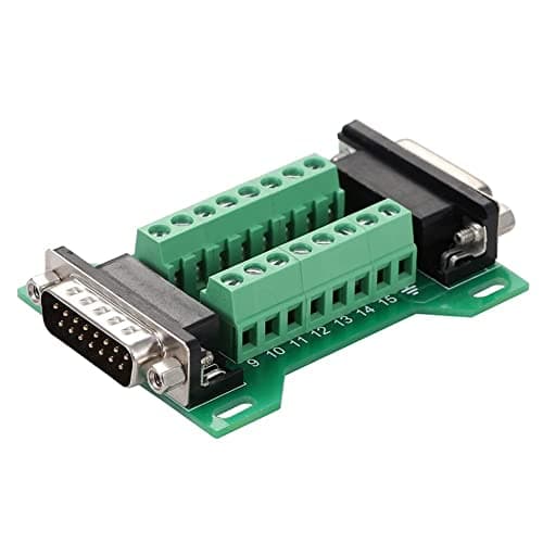 Image of PENGLIN DB15 Male to Female Breakout Board Connector, RS232 D-SUB Serial to 15 Pins Port Serial Adapter
