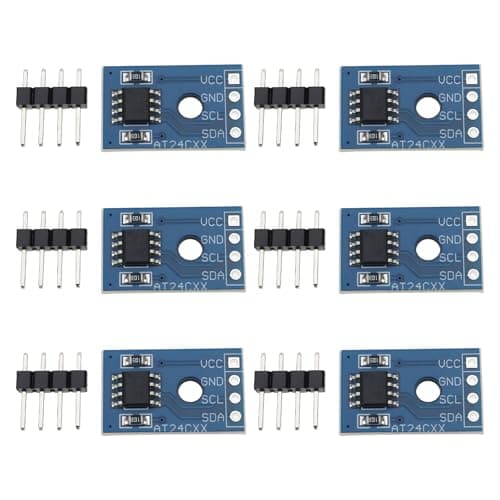 Image of Create idea 6x AT24C256 SMD Memory Module I2C Interface Serial EEPROM 2.7-5.5V 5mA Suitable for Data Storage Module