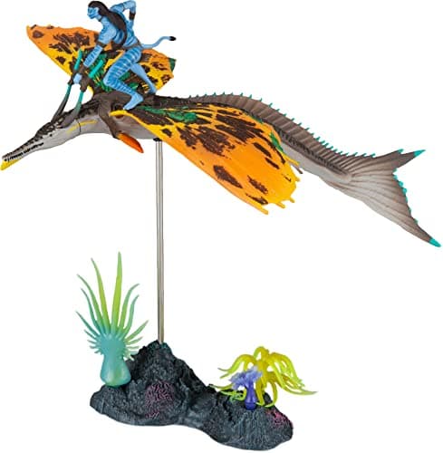Image of McFarlane Toys, Disney Avatar, World of Pandora Skimwing and Jake Sully Avatar Movie Action Figure Set, Disney Toys Collectible Figure – Ages 8+