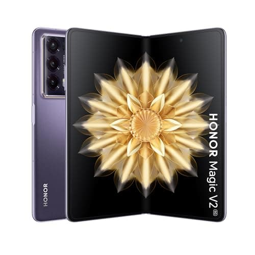 Image of Honor Magic V2 5G Mobile Phone, Sim Free, Folding Smartphone, 16+512GB, 6.43''+7.92'' foldable OLED screen, 5000mAh all-day battery, dual SIM, Android 13, Purple
