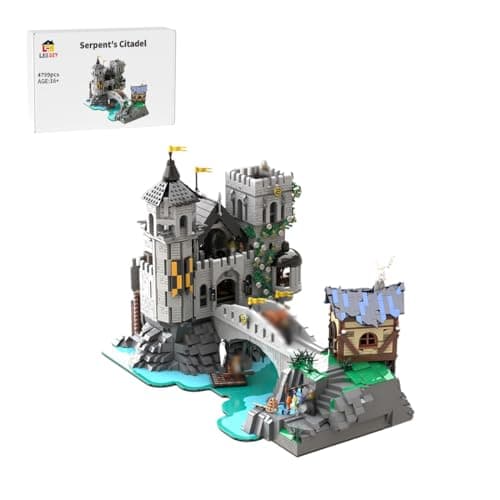 Image of MOC-241720 Medieval Knight Fortress Castle Building Set (4,799 Pieces), Featuring Rich And Intricate Details