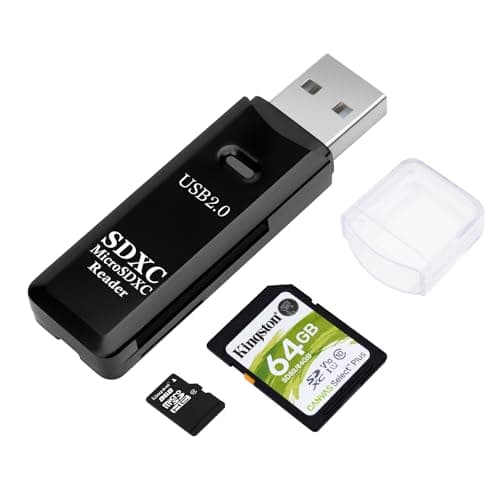 Image of AIYEEN USB2.0 SD/TF Card Reader, USB 2.0 480Mbps Dual Slot OTG Memory Card Adapter for TF/Micro SD/SD/SDXC/Micro SDXC/Micro SDHC Memory Cards, Compatible with MacBook Pro/Air (Black)