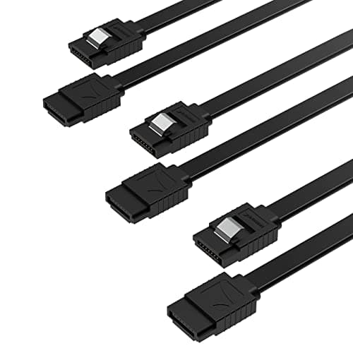 Image of SABRENT SATA III Cable 6Gbps 50cm (3 Pack) – Locking Latch SATA Cable for SSD HDD PC Desktop Motherboard (CB-SFK3)