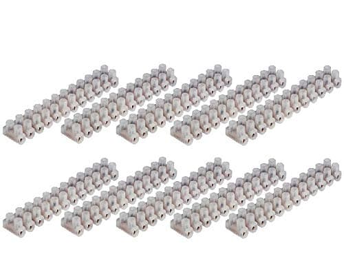 Image of K M Electronics® 10 X 12 Way 15A 15 AMP Strip Connector Electrical Wire Terminal Choc Block