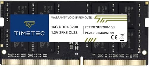 Image of Timetec 16GB DDR4 3200MHz (PC4-3200AA) PC4-25600 SODIMM Laptop RAM – 260-Pin 1.2V CL22 Non-ECC Unbuffered Memory Module for Laptop, Notebook, Mini PC, All-in-One