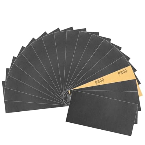 Image of Sruhrak 30 Pieces Sandpaper 9.3 x 23 cm Waterproof Sanding Paper 800 Grits Sanding Sheets Set for Wood Metal Automotive Plastic Surface Preparation