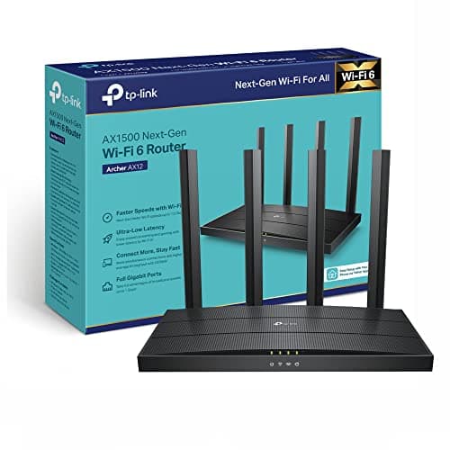 Image of TP-Link Archer AX12 Next-Gen WiFi 6 AX1500Mbps Dual-Band WiFi Router, Gigabit LAN/WAN Ports, WPA3 Security, 4 High-Performance External Antennas, Ideal for Gaming Xbox/PS4/Steam and 4K, Plug & Play