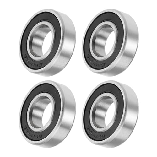 Image of METALLIXITY Deep Groove Ball Bearings (6900-2RS, 10mm x 22mm x 6mm) 4Pcs, Carbon Steel Double Sealed Industrial Bearings - for Industrial Micro Motor