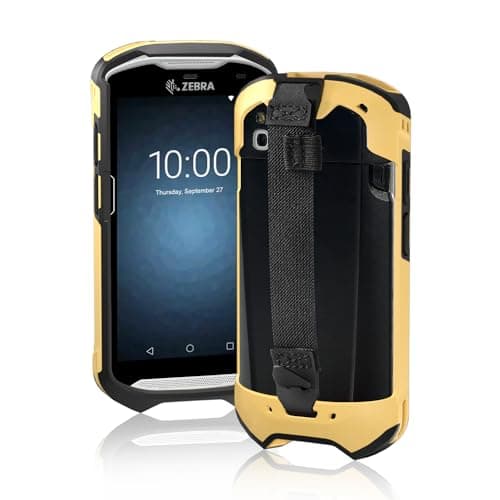 Image of TC51 TC52 TC56 TC57 TC510K Case with Hand Strap - Protective & Ergonomic for Zebra Handheld Barcode Scanners SG-TC5X-EXO1-01 SG-TC5X-EXONHS-01 (Black-Yellow Blend)