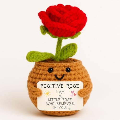 Image of Positive Red Rose | Original Gift | Romantic Idea for Her & Couple | Mothers Day Birthday Gift Mum Girlfriend Wife Friend Colleague | Cute Surprise | Eternal Preserved Flower | I Love You | Home Decor