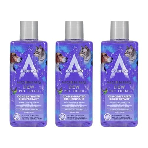 Image of Astonish 3 in 1 Multi-Purpose Super Concentrated Disinfectant with Long Lasting Fragrance, Morning Dew Pet Fresh, 3 x 300ml