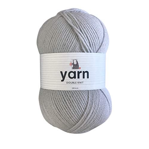 Image of Korbond DK Light Grey Yarn - 100g Acrylic Wool - Lightweight, Hypoallergenic & Durable Double Knit Crochet Yarn Knitting Wool (290m Total)