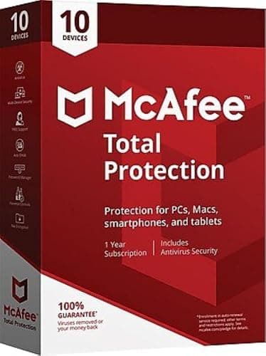 Image of McAfeeÂ Total Protection 10 Devices (1-10 Users) [Boxed]