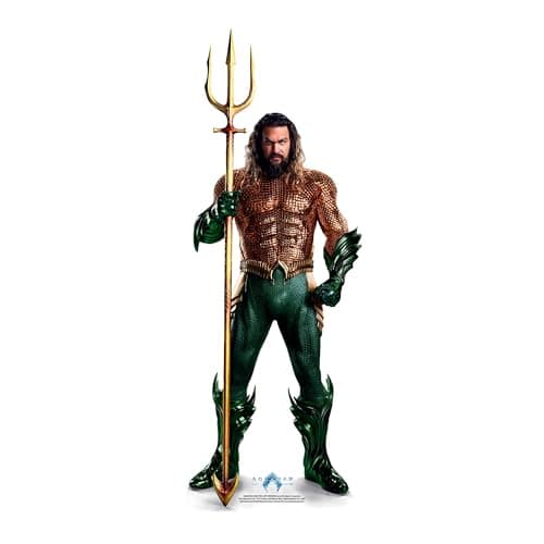 Image of Star Cutouts SC4434 Aquaman Lost Kingdom Jason Momoa Star Mini Cardboard Cutout Perfect for Birthdays, Gifts, Parties & Fans Height 93cm