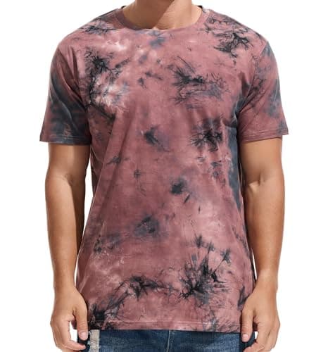 Image of RONOMO Men's Round Neck Short Sleeved T-Shirt | Medium Elasticity | Soft and Breathable | Pre Shrunk Treatment|(ZR Purplish Black M)