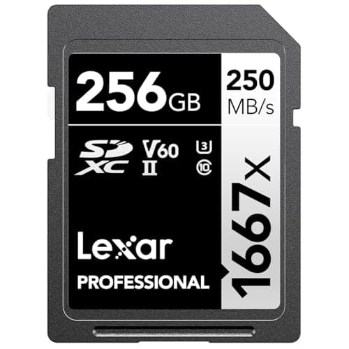 Image of Lexar Professional 1667x 256GB SDXC UHS-II Card, Up To 250MB/s Read, for Professional Photographer, Videographer, Enthusiast (LSD256CBNA1667)