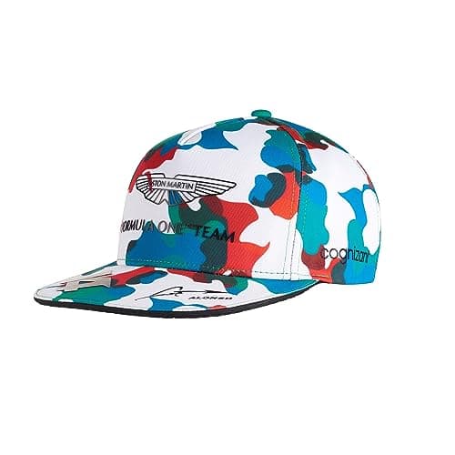 Image of Aston Martin Formula One Team 2023 - Team Fernando Alonso Mexico GP Special Edition Baseball Cap Official Merchandise White/Blue/Red
