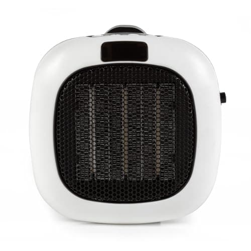 Image of Beldray Mini Plug-In Heater –Small Electric Compact Heater, LED Display, 90° Swivel, 12 Hour Timer, Portable Personal Home Heating, Adjustable Thermostat 15-30°C, 2 Speed & Cool Down Function, 700W